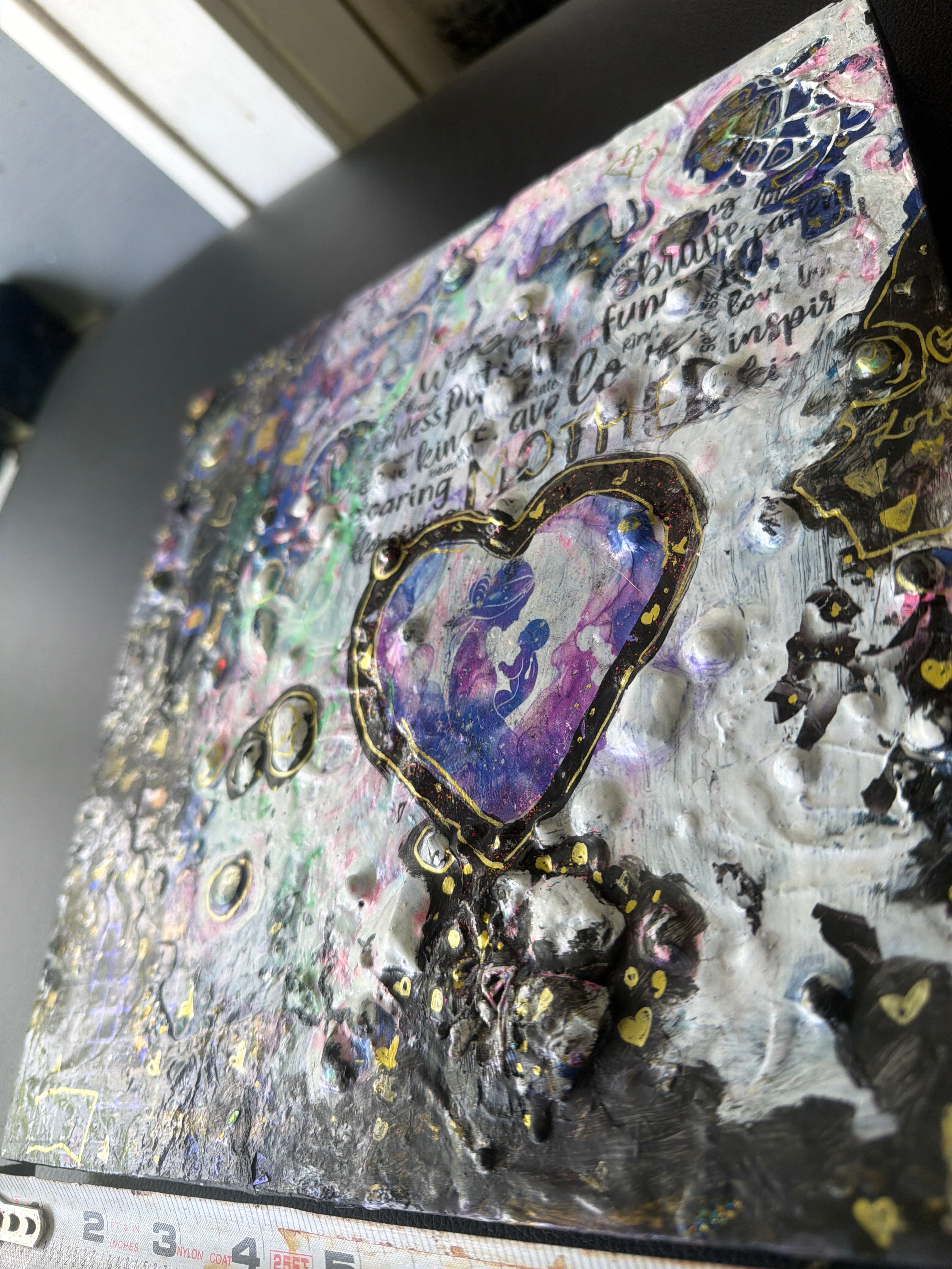 Original Mothers LOVE SERIES– 10x10 Wooden Mixed Media Artwork